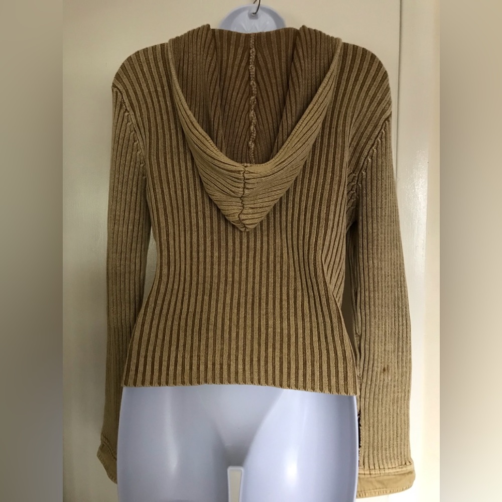 east side westside size L hooded Beige jacket closed in the front with zipper - Picture 10 of 14